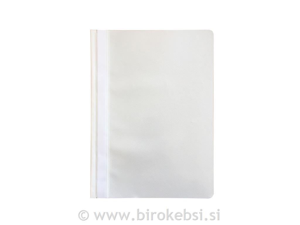 Mapa s sponko LUX bela, 10 kos