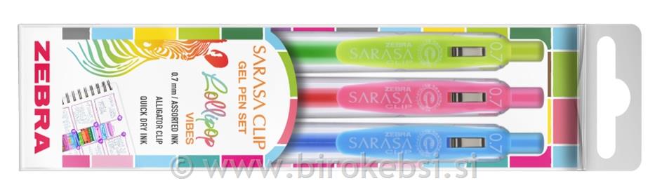 SET SARASA KLIP GEL PISALO ZEBRA