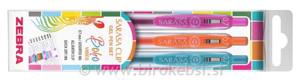SET SARASA KLIP GEL PISALO ZEBRA