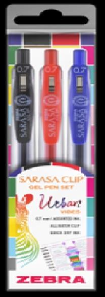 SET SARASA KLIP GEL PISALO ZEBRA