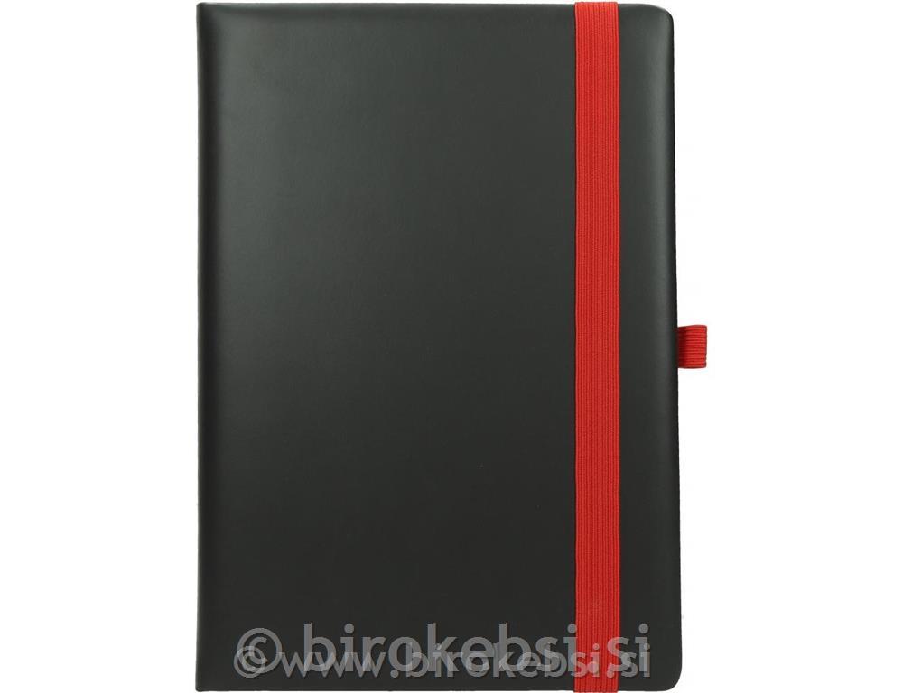 Notesnik B5 Flux Rdeča elastika