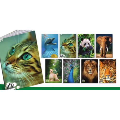 ZVEZEK A4 ANIMALS 50L BREZČRTNI