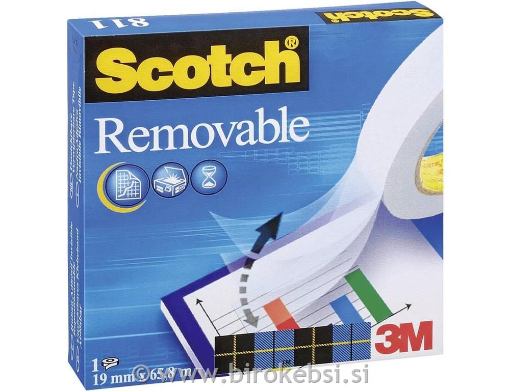 SELOTEJP SCOTCH REMOVABLE 3M/12