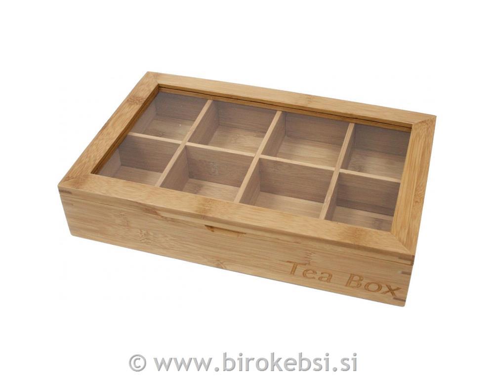 ŠKATLA ZA ČAJ MALA LESENA