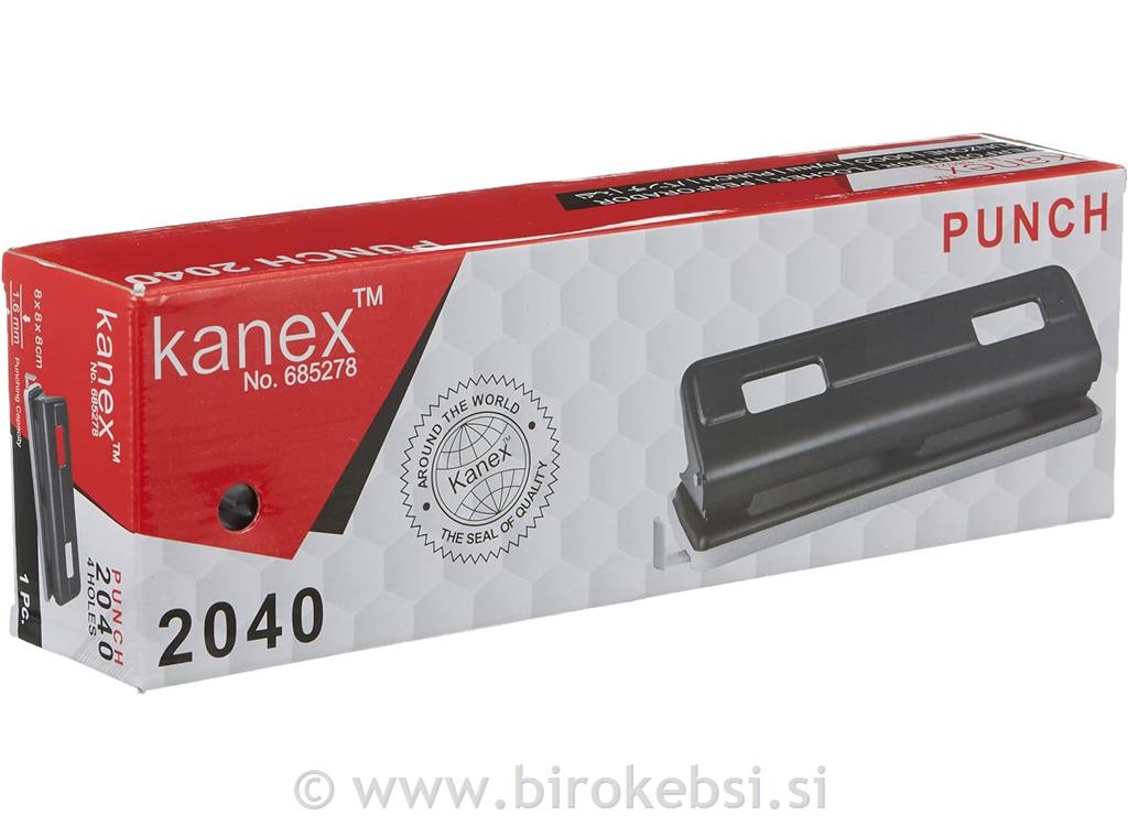 Luknjač 4 luknje 16 listov črn 2040