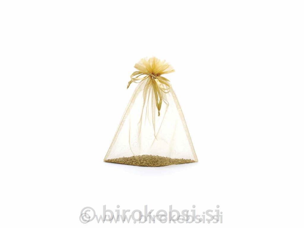 Vrečka organza zlata 23x30cm, set 10