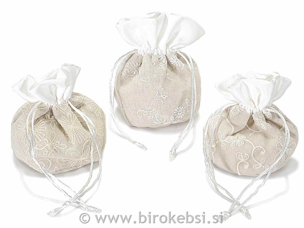 Vrečke iz blaga 10,5x6,5x11 cm, set 6