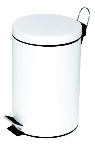 Koš za smeti s pedalom, 12l, bel