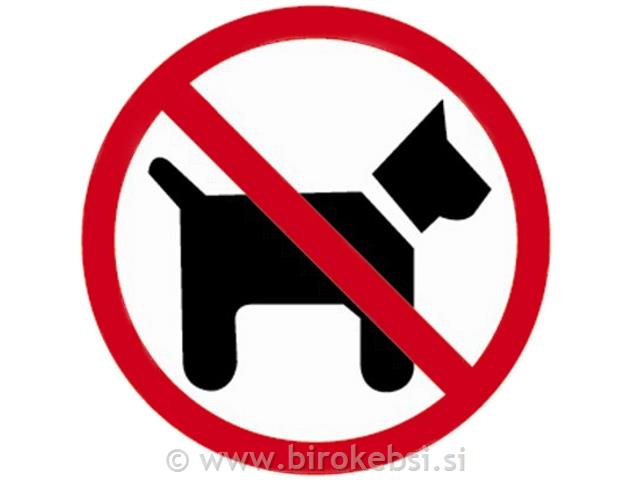 NALEPKA ZRCALNA - PREPOVEDANO ZA PSE