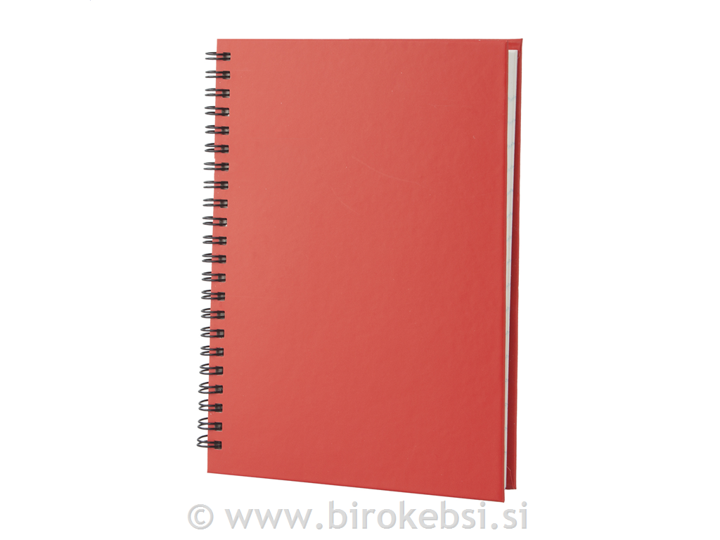 NOTES A5 CEDRUS S ŠPIRALO RDEČA