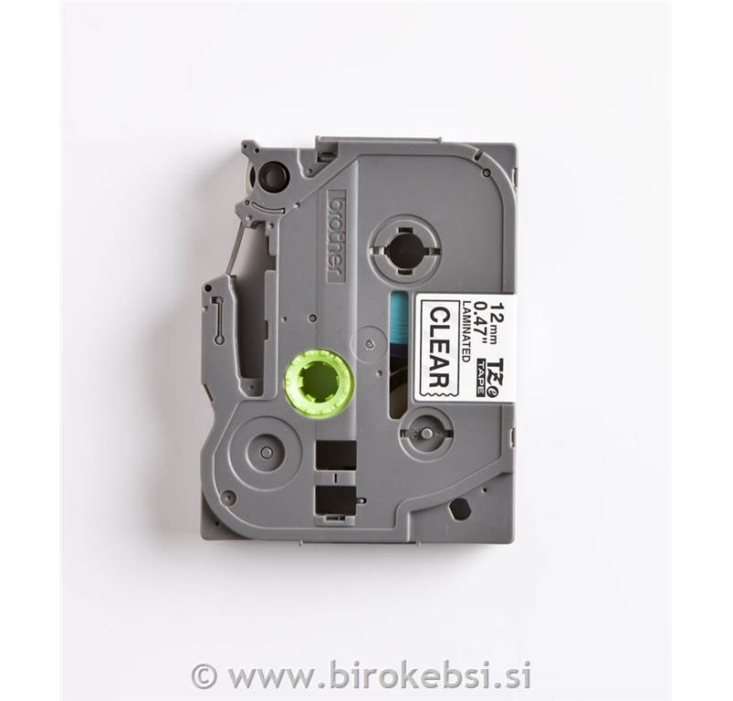 TZE131 Prozoren/črn 12mm, trak za PT