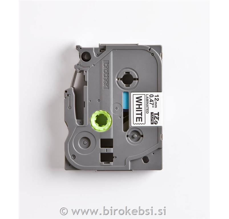 TZE231 Bel/črn 12mm, trak za PT