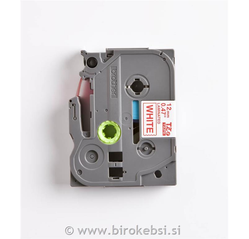 TZE232 Bel/rdeč 12mm, trak za PT