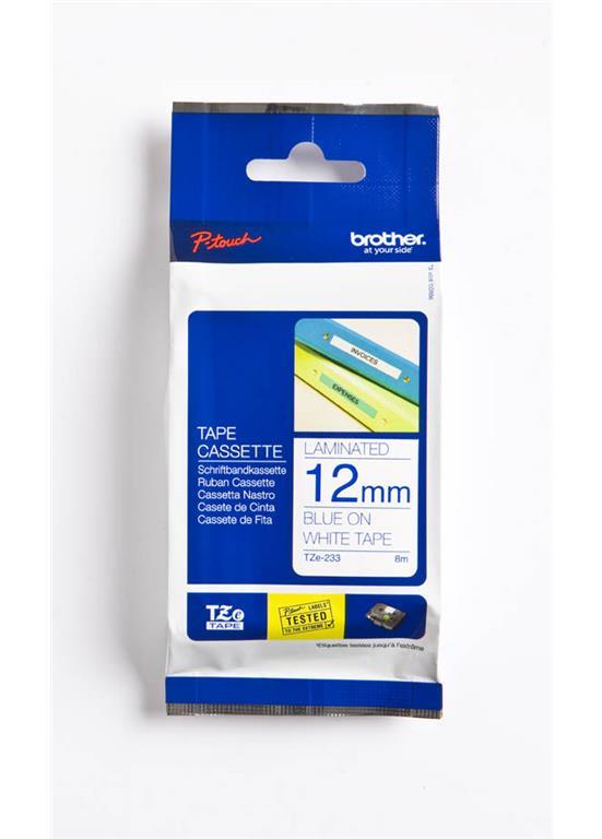 TZE233 Bel/moder 12mm, trak za PT