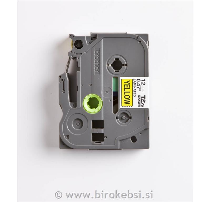 TZE631 Rumen/črna 12mm,trak za PT
