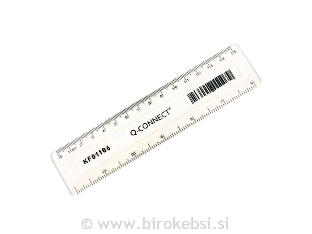 Ravnilo 15 cm prozorno