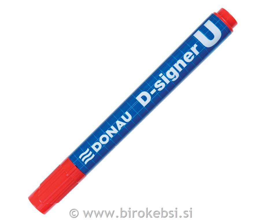 Marker perm. D-Signer U, okr.kon. rdeč