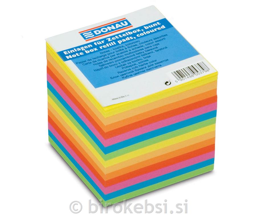 KOCKA LEPLJENA 83X83 BARVNA NEON
