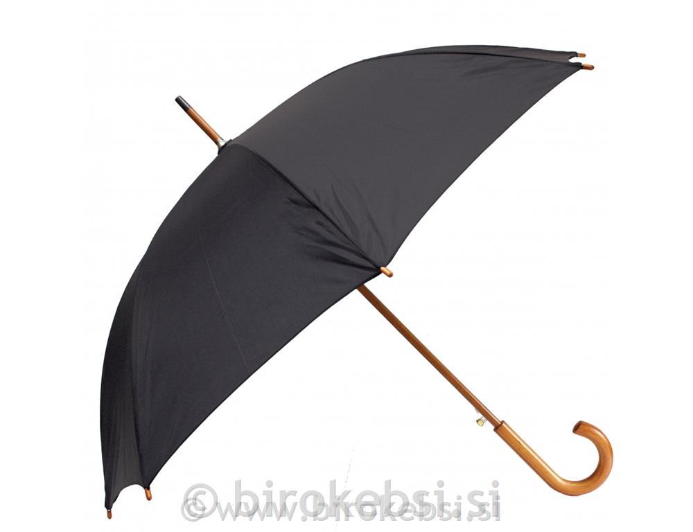 DEŽNIK ZEUS LES ROČAJ 115CM ČRN
