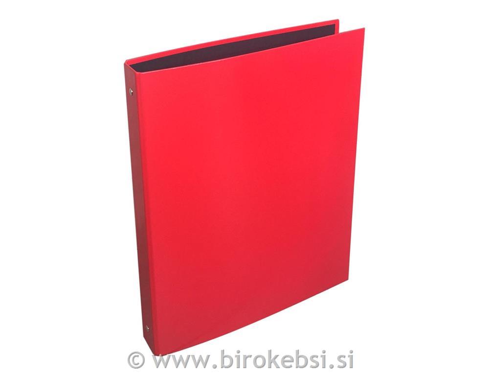 Rinčna mapa A4, 4 rinke, rdeča