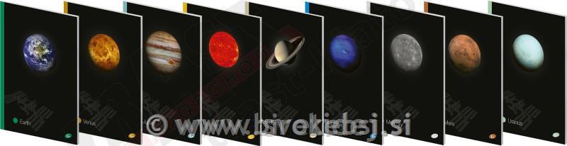 ZVEZEK A4 PLANETI ČRTA 52L