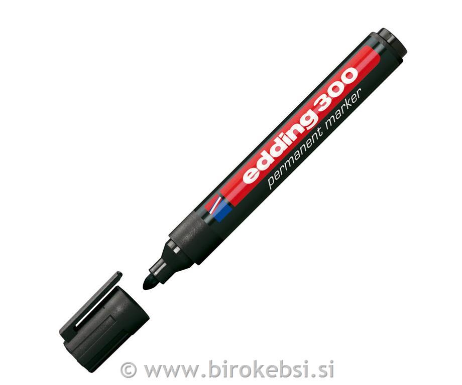 Marker perm. E-300, okr. kon., črn
