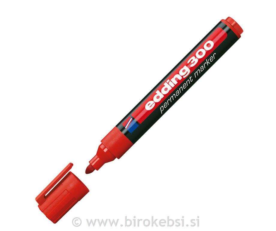 Marker perm. E-300, okr. kon., rdeč