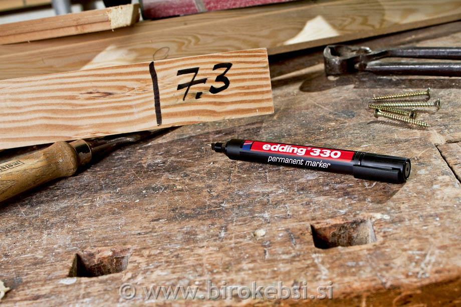 Marker perm. E-330, rez. kon., rdeč