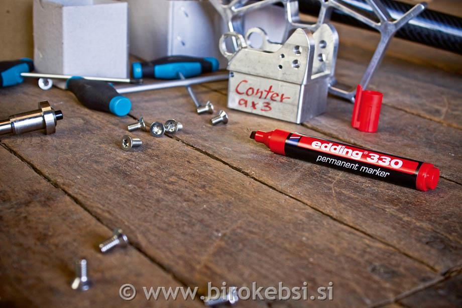 Marker perm. E-330, rez. kon., rdeč