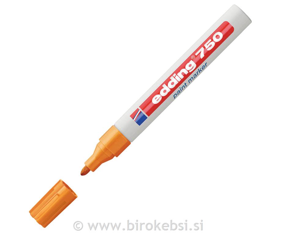 Marker z lakom E-750, 2-4 mm, oranžen