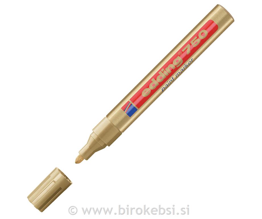 Marker z lakom E-750, 2-4 mm, zlat