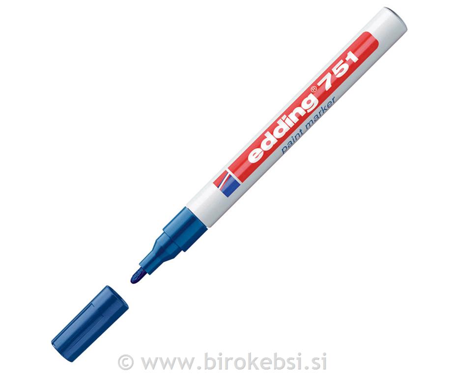 Marker z lakom E-751, 1-2 mm, moder