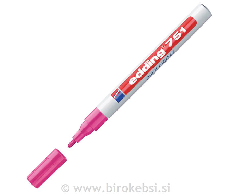 Marker z lakom E-751, 1-2 mm, roza