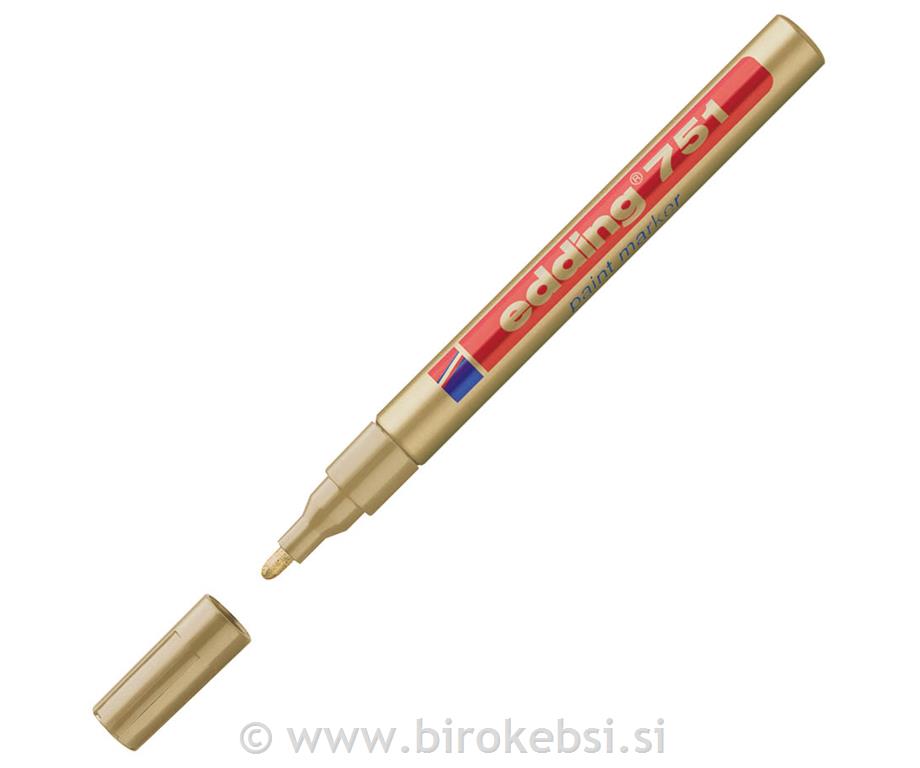 Marker z lakom E-751, 1-2 mm, zlat