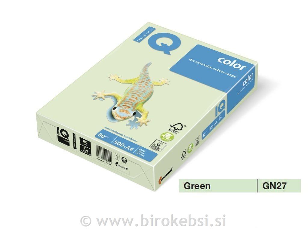 PAPIR A4 BARVNI IQ MONDI PASTEL ZELENA