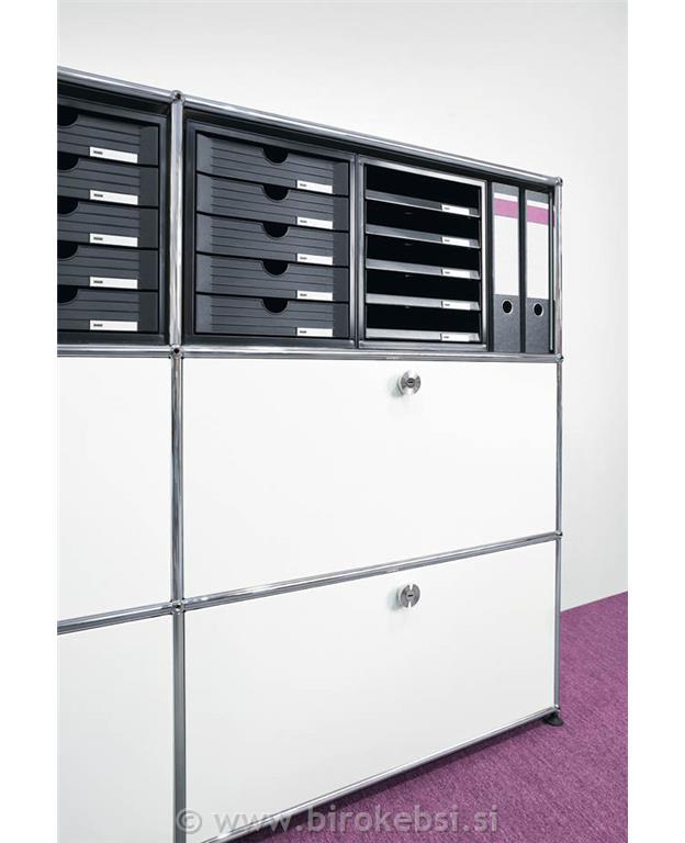 Predalnik SYSTEM BOX odprt, siv