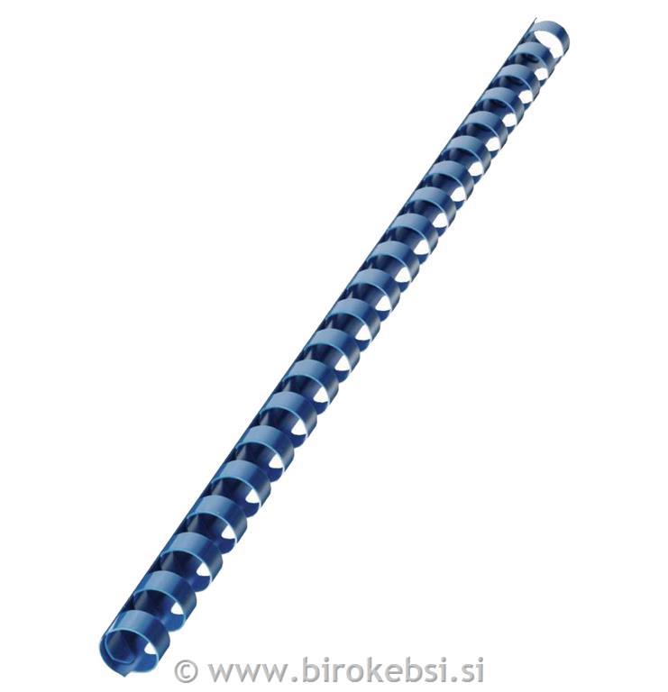 Spirale PVC 12 mm, modre, 100 kos