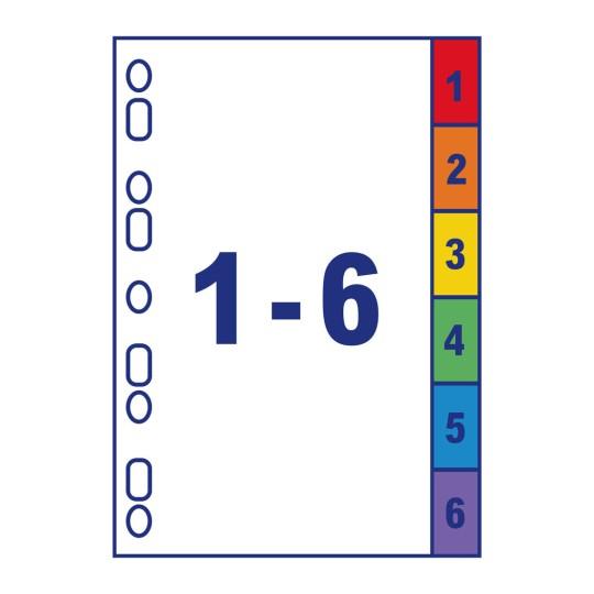 REGISTER A4 BEL A4 6-DELNI ŠTEVILKE