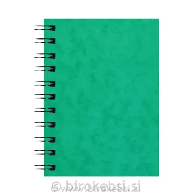 BLOK ŠPIRALNI A6 100l 80g ČRTE ZELEN