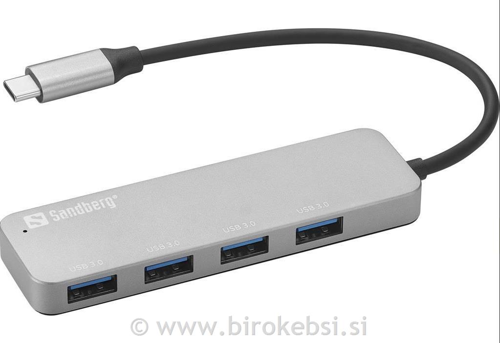 USB HUB SANDBERG USB-C DO 4X