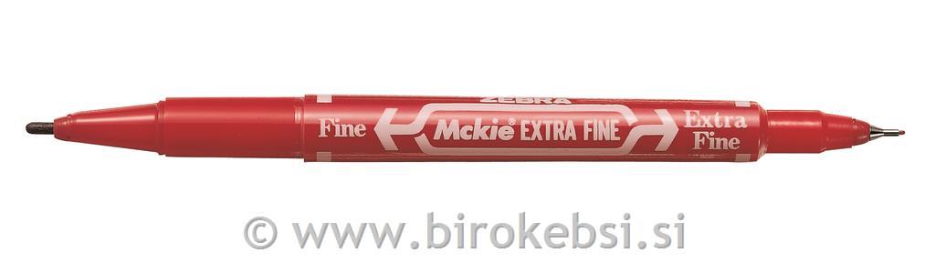 MCKIE PERMANENTNI MARKER ZEBRA RDEČ