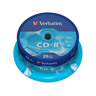 CD-R VERBATIM 700 MB 52X10MM 1/25