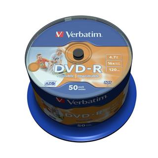 DVD-R 4,7GB VERBATIM 16X 1/50 PRINTABLE