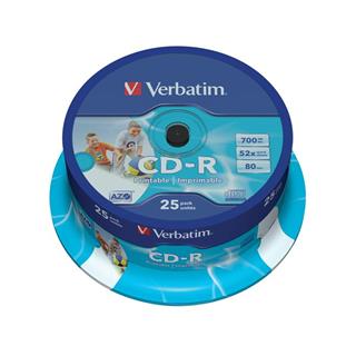CD-R VERBATIM 700 MB 1/25 PRINTABLE
